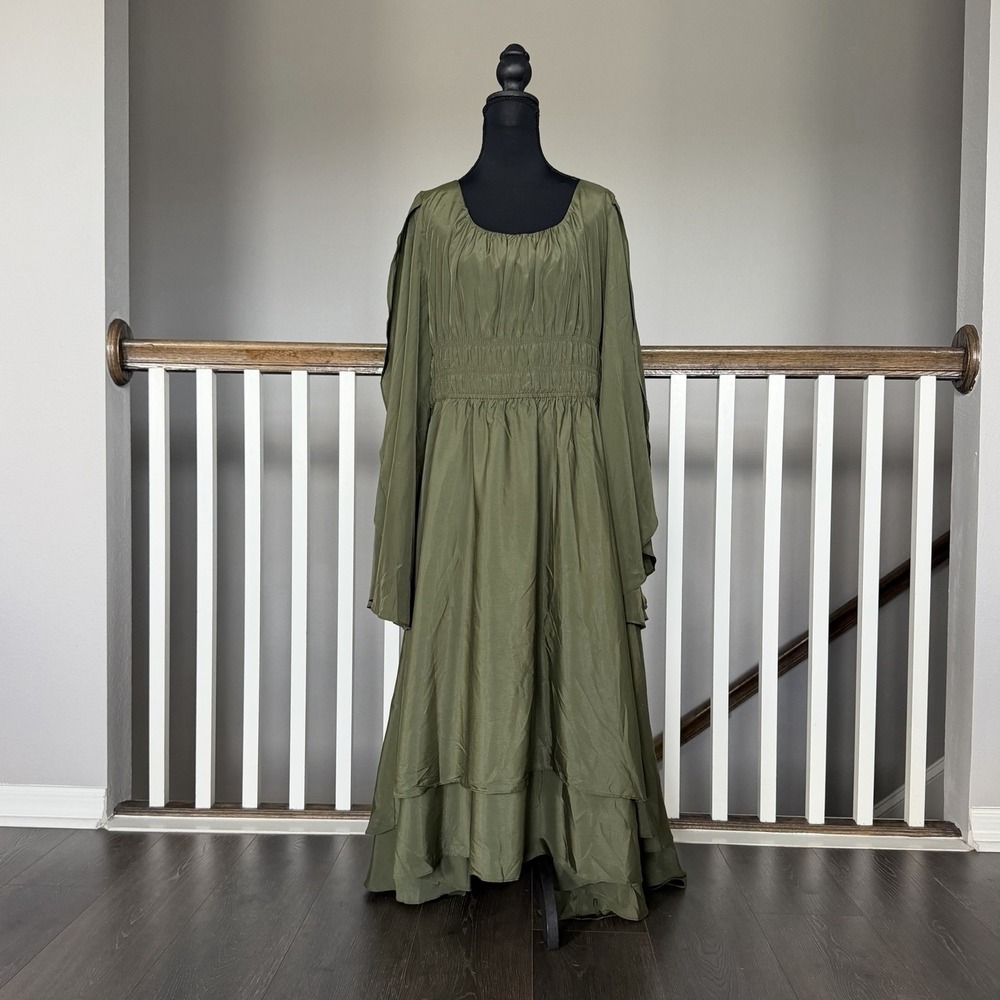 Scarlet Darkness NWT Renaissance Victorian Dress XL Geeen Festival Milkmaid